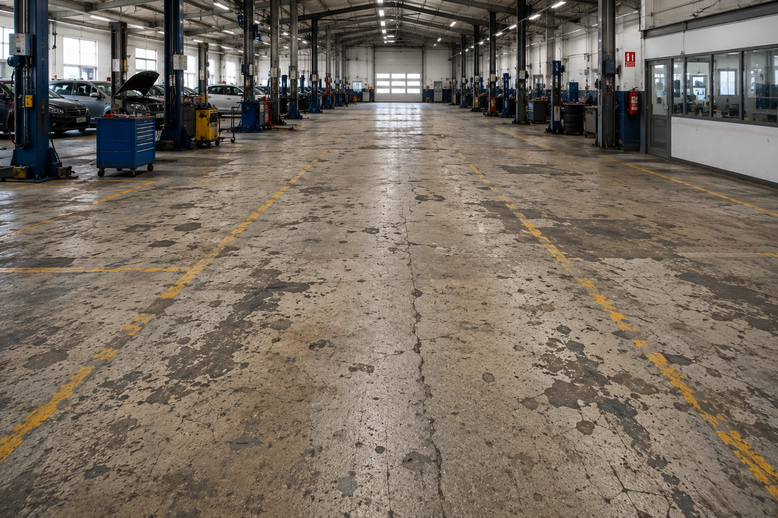Pavimentos para industria automoción en Barcelona