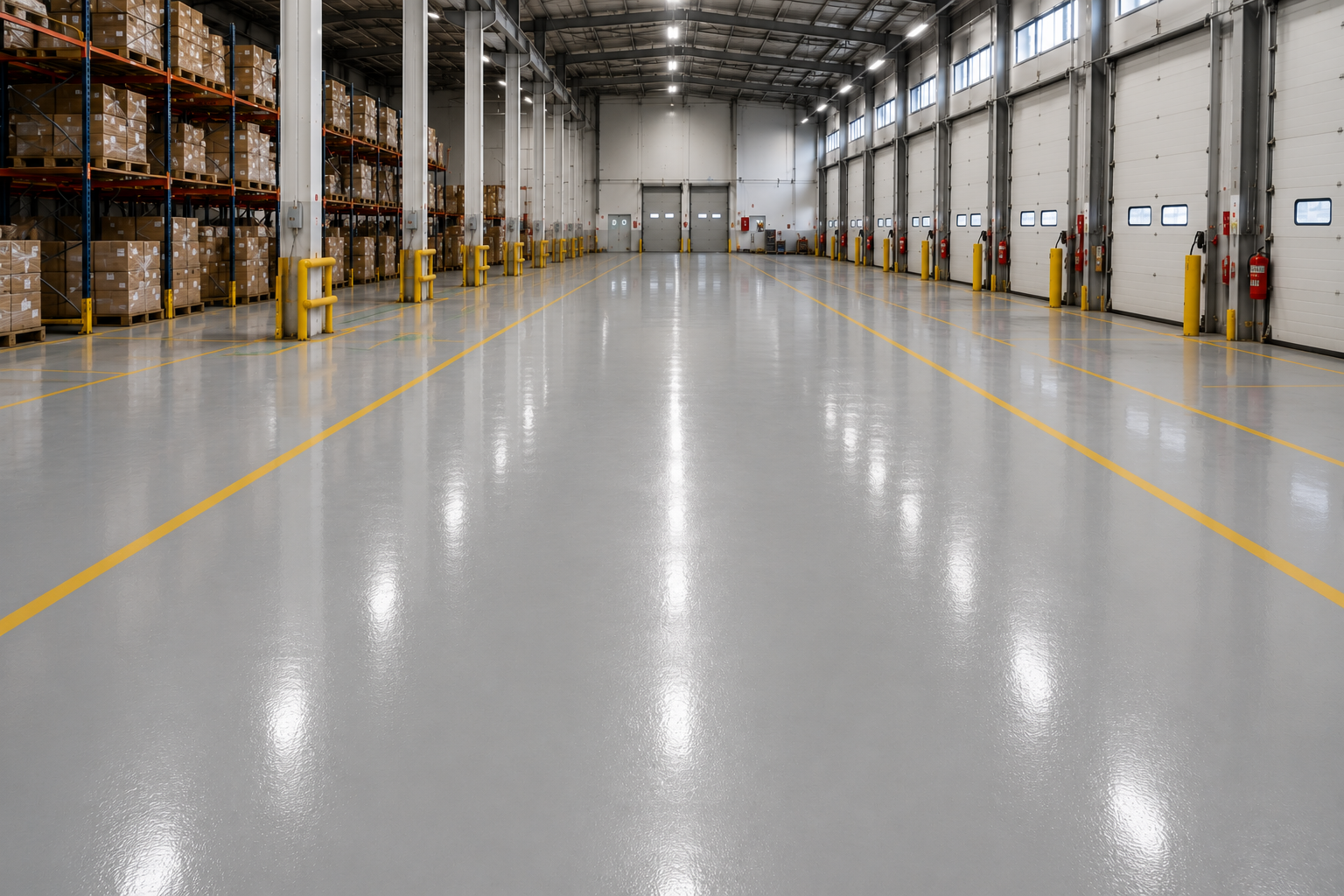 Pavimento industrial para almacenes logísticos